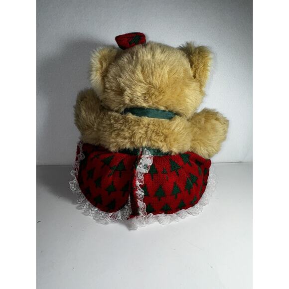 1992 William Tung Wood Face & Paws Biege Plush Teddy Bear Stuffed Animal 10” - Picture 4 of 8